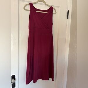 Eddie Bauer Sleeveless Maxi Dress in Deep Red